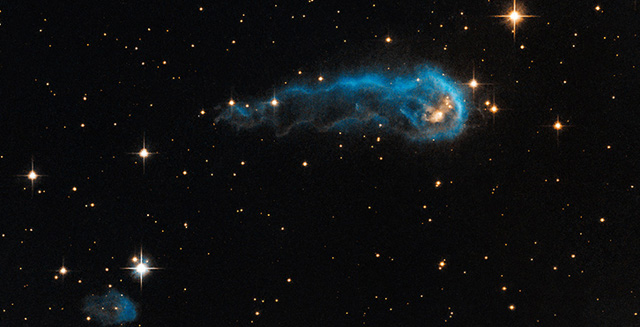 Recreación artística del nudo cósmico en forma de oruga. | NASA