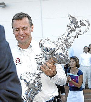 Ernesto Bertarelli, patron de Alinghi. (Foto: José Cuéllar)