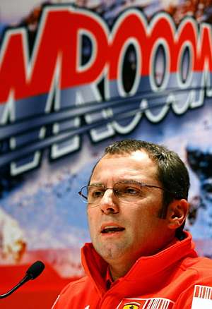 Stefano Domenicalli, durante la rueda de prensa. (Foto: AFP)