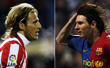 Forlán y Messi serán las referencias en ataque. REUTERS) Forlán y Messi serán las referencias en ataque. REUTERS)