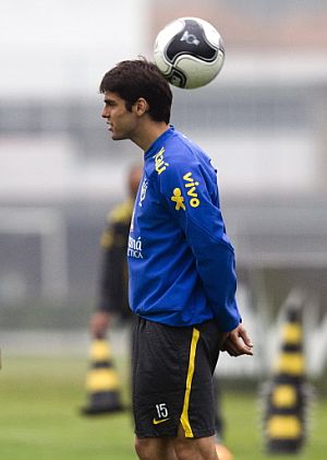 Kaká, con Brasil en Teresópolis. (Foto: AFP)