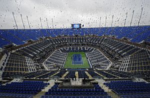 La lluvia, presente de nuevo en Flushing Meadows. (Foto: AFP)
