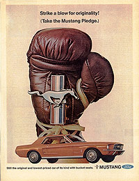 Publicidad del Ford Mustang de 1967.