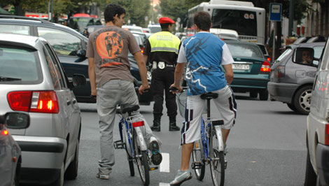Ciclistas.