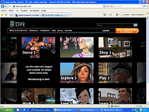 Imagen de la web 'Second Life'