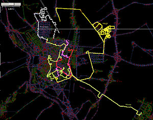 Mapa con las trazas de OSM.