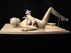Imagen de la escultura, inacabada. (Foto: AFP)