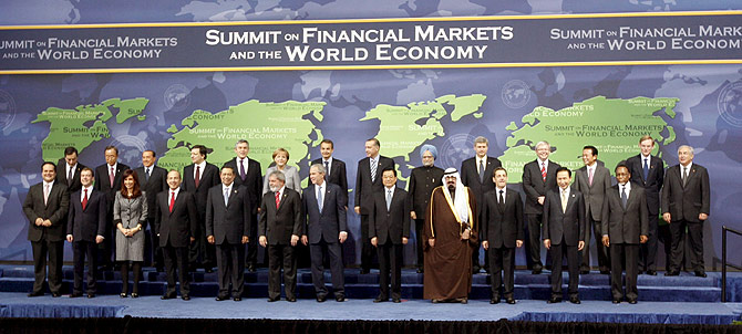 La foto de familia de la cumbre del G-20 en Washington. (Foto: EFE)