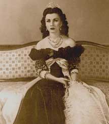 La reina Fawzia de Egipto.