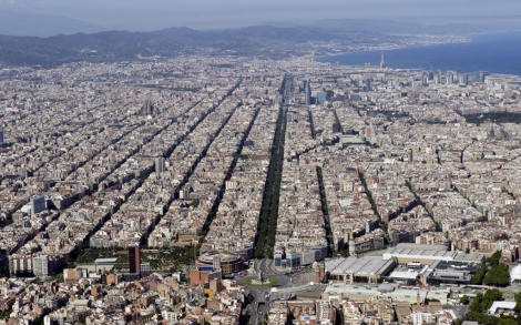 Vista panorámica de Barcelona.