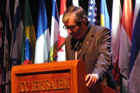 Muñoz Molina, en Jerusalén, durante la recepción de su premio. | Sal Emergui Muñoz Molina, en Jerusalén, durante la recepción de su premio. | Sal Emergui