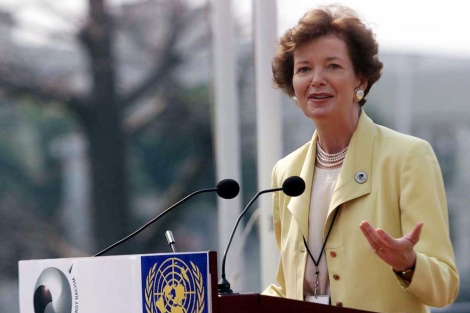 Mary Robinson en su época de Comisaria de Derechos Humanos de la ONU. | Ap